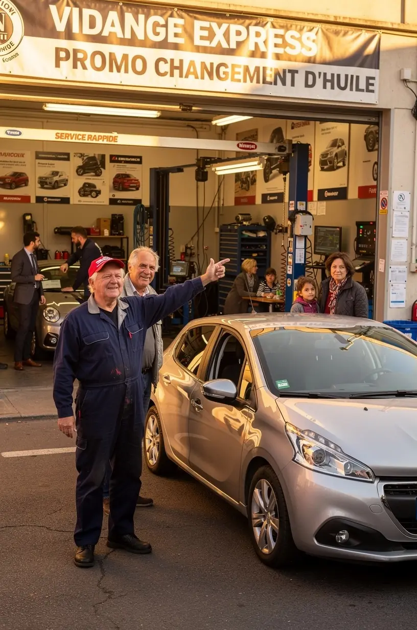 Technicien expliquant les étapes d'une inspection visuelle complète à un conducteur soucieux de son entretien.